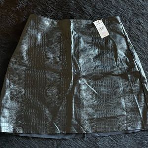 Express Reptile Leather Skirt